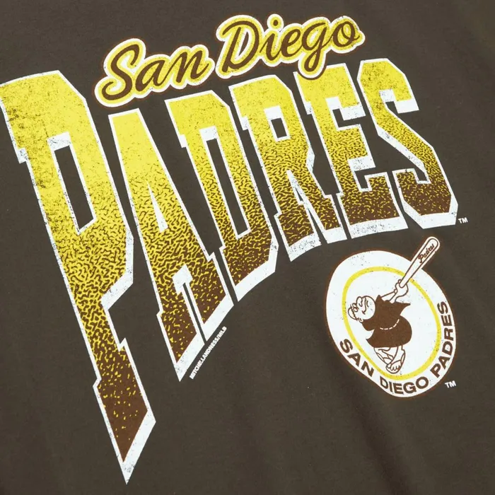 Men039s MLB Mitchell and Ness Arched Vintage Logo Tee San Diego Padres Men039s MLB Mitchell and Ness Arched Vintage Logo Tee San Diego Padres