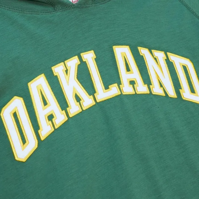 Men039s MLB Mitchell and Ness Legendary Slub Long Sleeve Hoodie Oakland Athletics Men039s MLB Mitchell and Ness Legendary Slub Long Sleeve Hoodie Oakland Athletics
