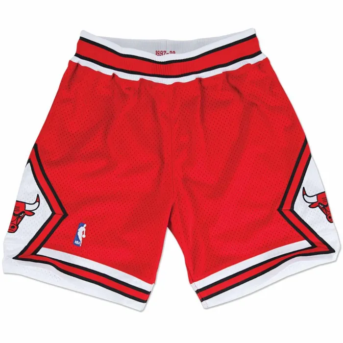 Men039s NBA Authentic Mitchell and Ness Authentic Shorts Chicago Bulls Road 199798 Men039s NBA Authentic Mitchell and Ness Authentic Shorts Chicago Bulls Road 199798