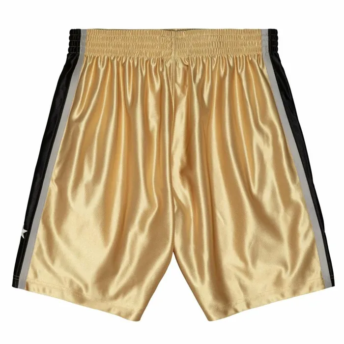 Men039s NBA Swingman Mitchell and Ness 75th Anniversary Gold Swingman San Antonio Spurs 199899 Shorts Men039s NBA Swingman Mitchell and Ness 75th Anniversary Gold Swingman San Antonio Spurs 199899 Shorts
