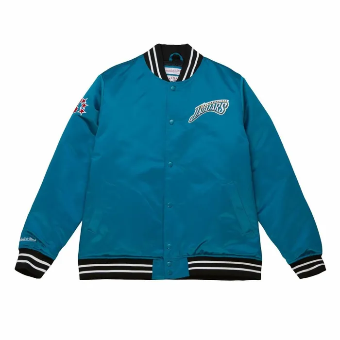 Men039s NFL Mitchell and Ness Heavyweight Satin Jacket Jacksonville Jaguars