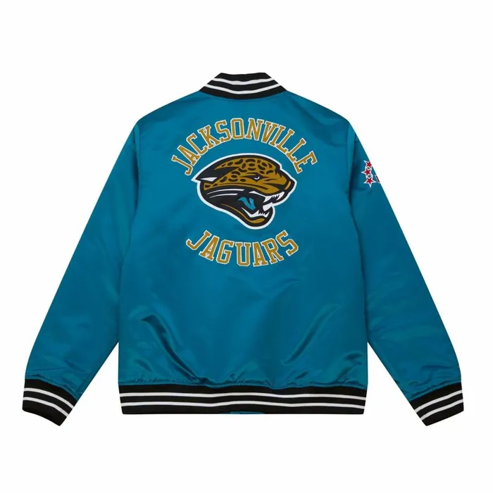 Men039s NFL Mitchell and Ness Heavyweight Satin Jacket Jacksonville Jaguars Men039s NFL Mitchell and Ness Heavyweight Satin Jacket Jacksonville Jaguars