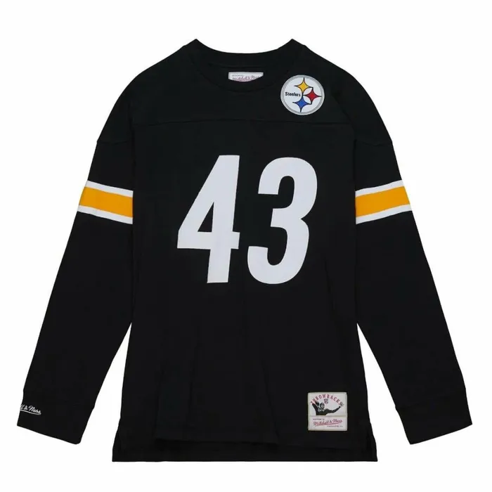 Men039s NFL Mitchell and Ness NandN Longsleeve Tee Pittsburgh Steelers 2005 Troy Polamalu Men039s NFL Mitchell and Ness NandN Longsleeve Tee Pittsburgh Steelers 2005 Troy Polamalu