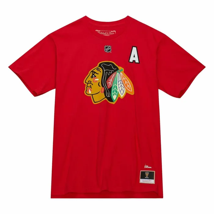 Men039s NHL Mitchell and Ness Name and Number Tee Chicago Blackhawks Chris Chelios Men039s NHL Mitchell and Ness Name and Number Tee Chicago Blackhawks Chris Chelios