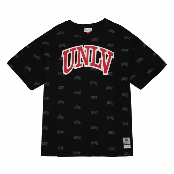Men039s TShirts and Tops Mitchell and Ness AOP SS Top UNLV