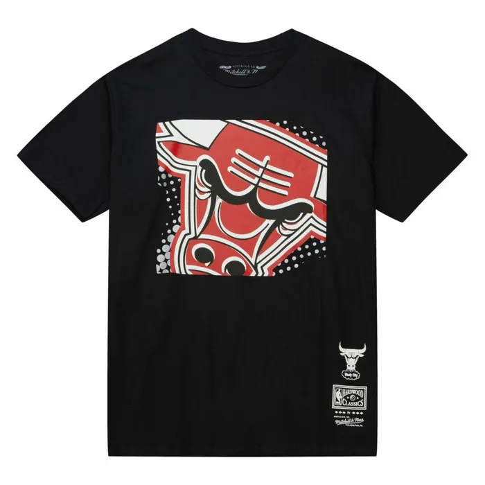 Men039s TShirts and Tops Mitchell and Ness Big Face 70 SS Tee Chicago Bulls