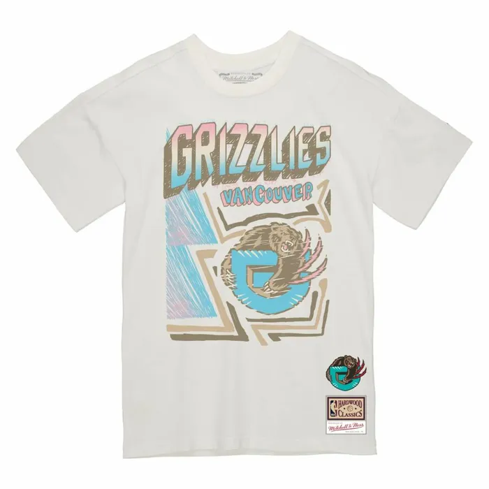 Men039s TShirts and Tops Mitchell and Ness Sidewalk Sketch Tee Vancouver Grizzlies Men039s TShirts and Tops Mitchell and Ness Sidewalk Sketch Tee Vancouver Grizzlies