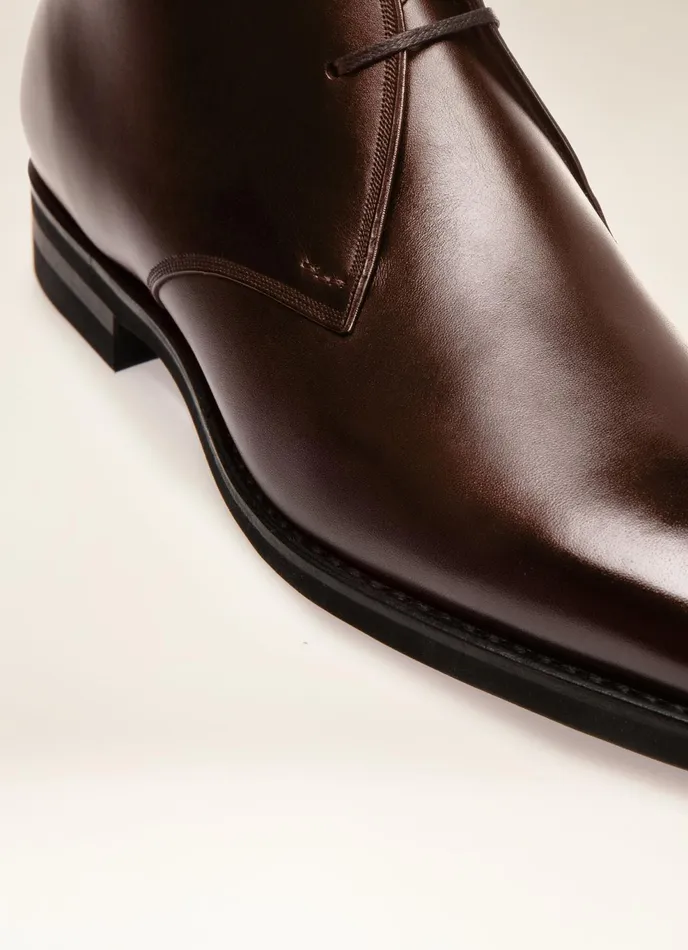 Men Bally Boots Skiligny 8211 Leather Desert Boots In Brown