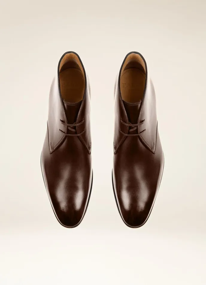 Men Bally Boots Skiligny 8211 Leather Desert Boots In Brown