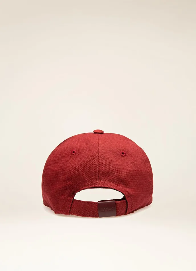 Men Bally Gloves And Hats BChain Cap 8211 Cotton Hat In Bally Red