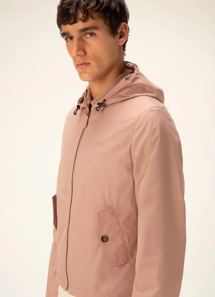 Men Bally Outerwear Hooded Jacket 8211 Techno Cotton Outerwear In Pink