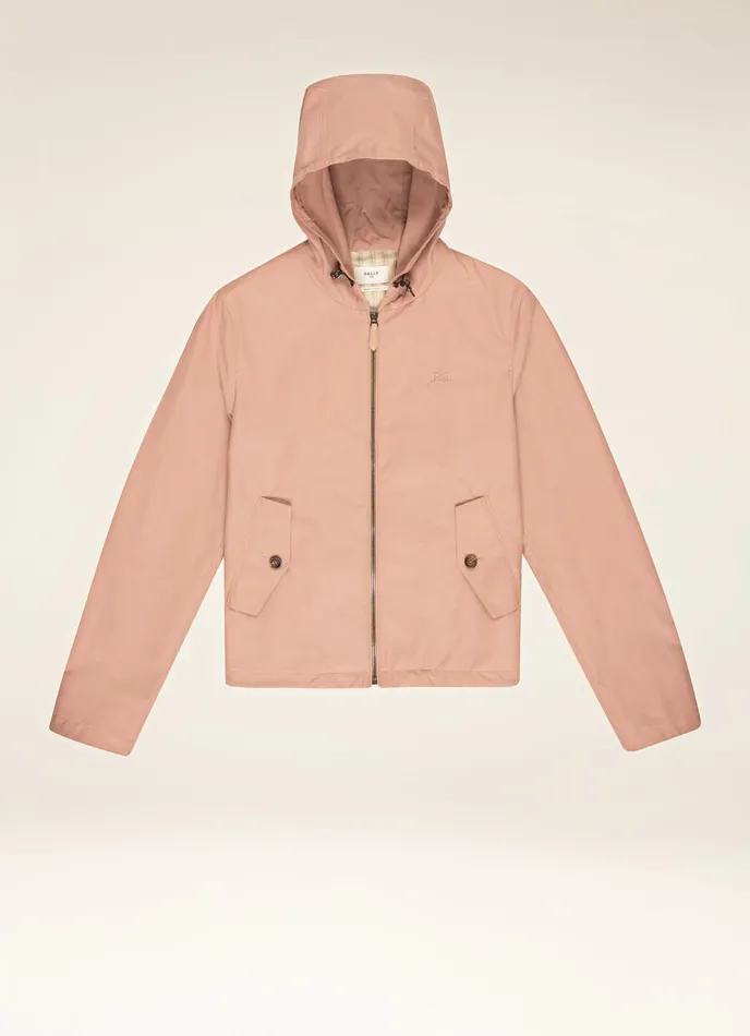 Men Bally Outerwear Hooded Jacket 8211 Techno Cotton Outerwear In Pink