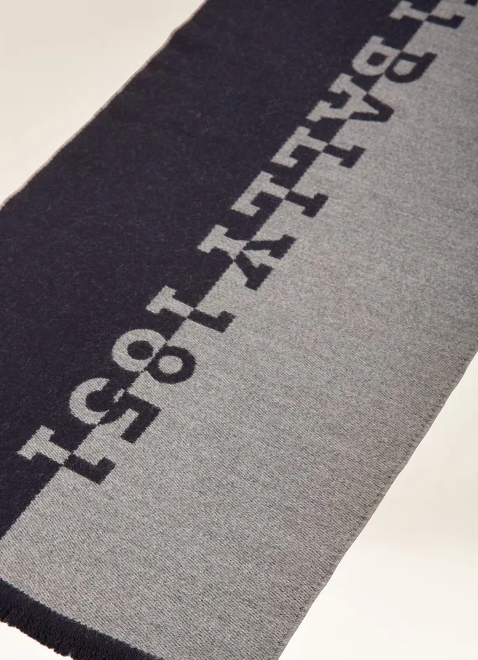 Men Bally Scarves 1851 Scarf 8211 Virgin Wool Mix Accessory In Grey