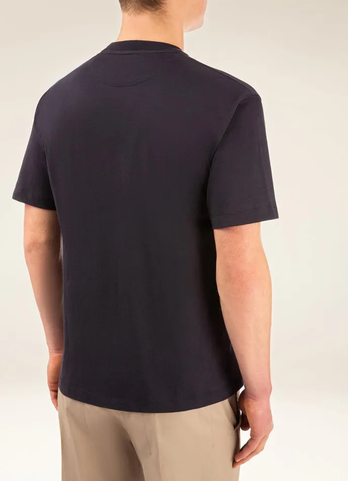 Men Bally Shirts And TShirts Bally Stamp TShirt 8211 Cotton Top In Navy