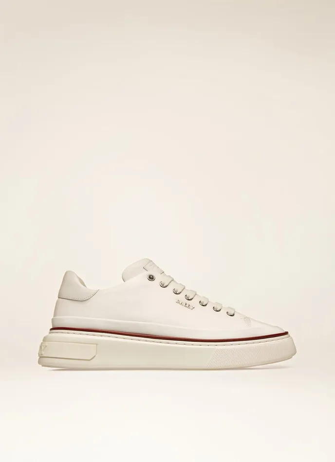 Men Bally Sneakers Maily 8211 Leather Sneakers In White