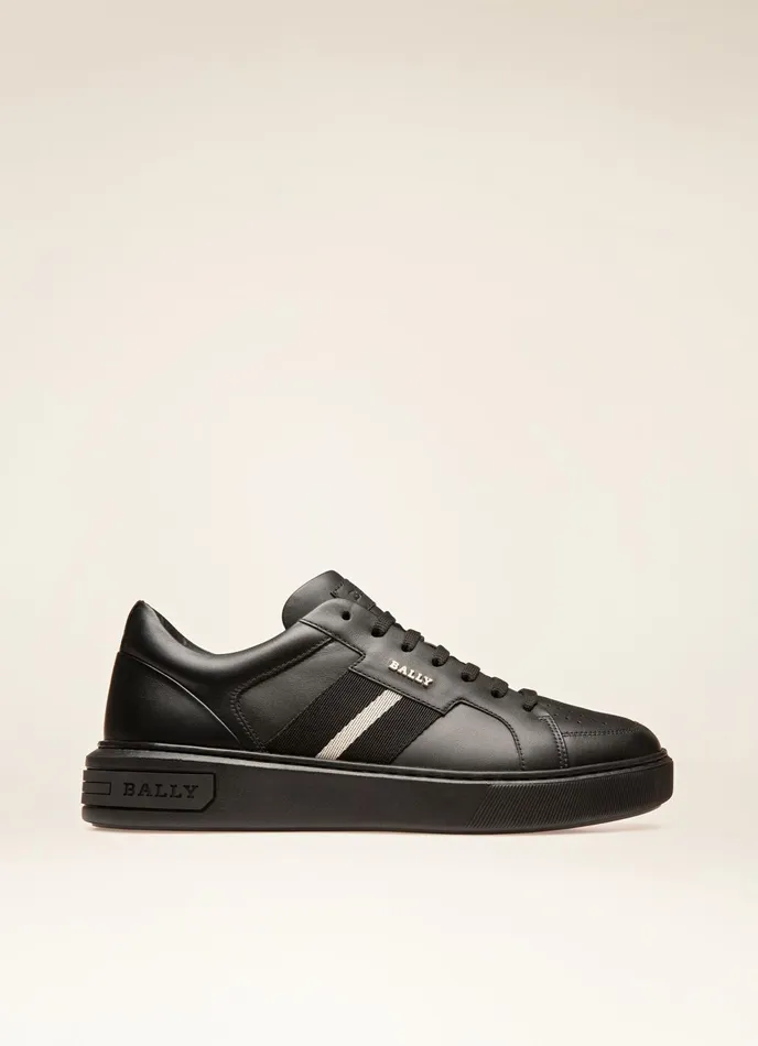 Men Bally Sneakers Moony 8211 Leather Sneakers In Black
