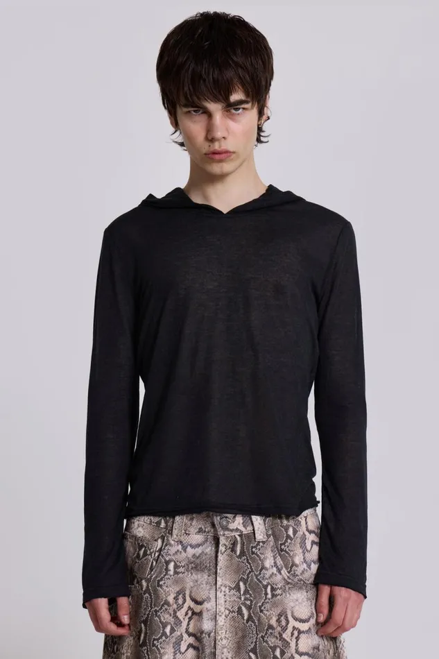 Men Black Mist Hoodie Jaded London Hoodies and Sweatshirts
