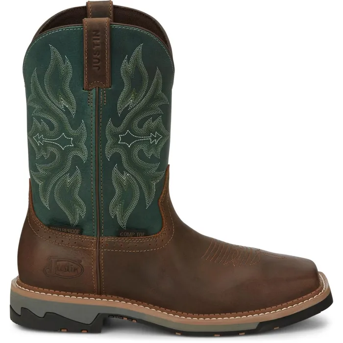 MEN Bolt 11034 Waterproof Comp Toe Cedar Justin Boots Work