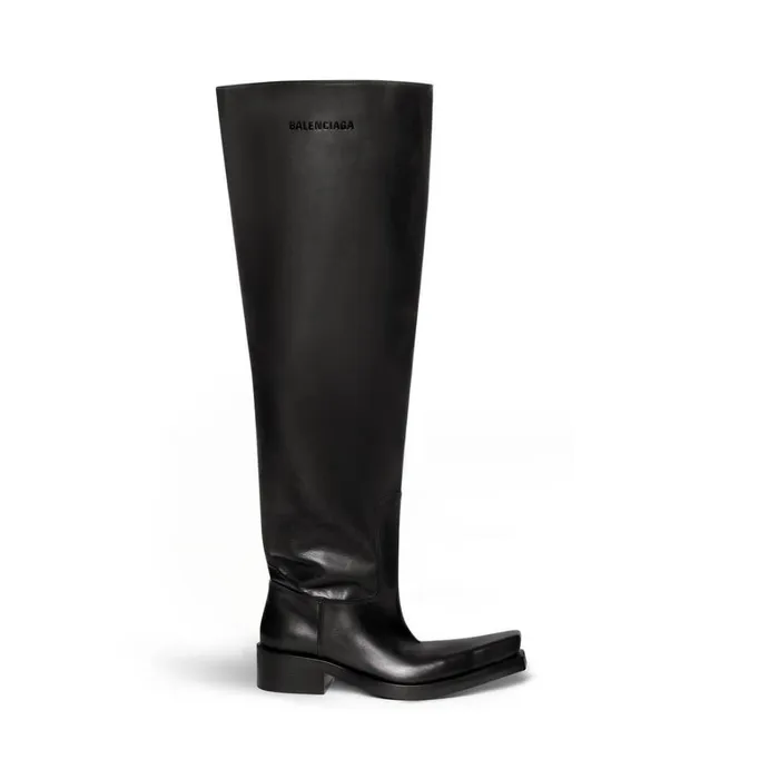 Men Boots and Derbies Balenciaga Santiago Overtheknee Boot In Black