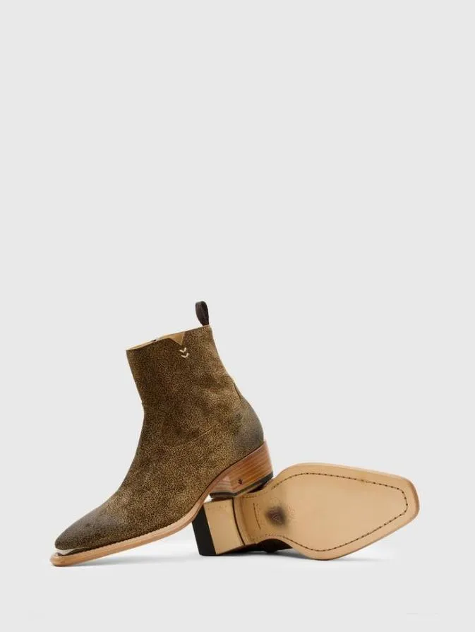 Men Boots John Varvatos CROSBY ZIP BOOT Lt Caramel