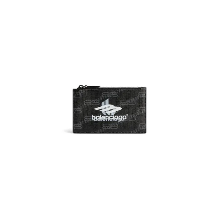 Men Card Holders Balenciaga Signature Long Coin And Card Holder Bb Monogram Coated Canvas In Black Men Card Holders Balenciaga Signature Long Coin And Card Holder Bb Monogram Coated Canvas In Black