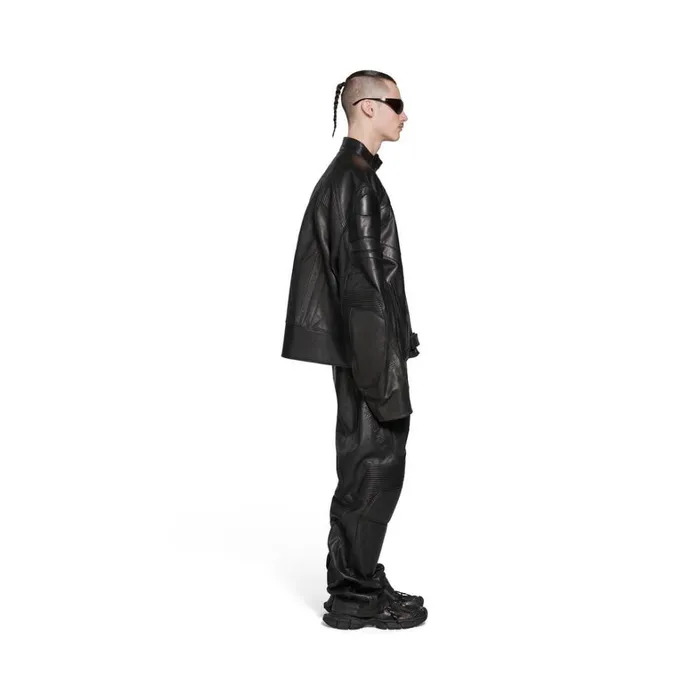 Men Coats and Jackets Balenciaga Oversized Biker Jacket In Black