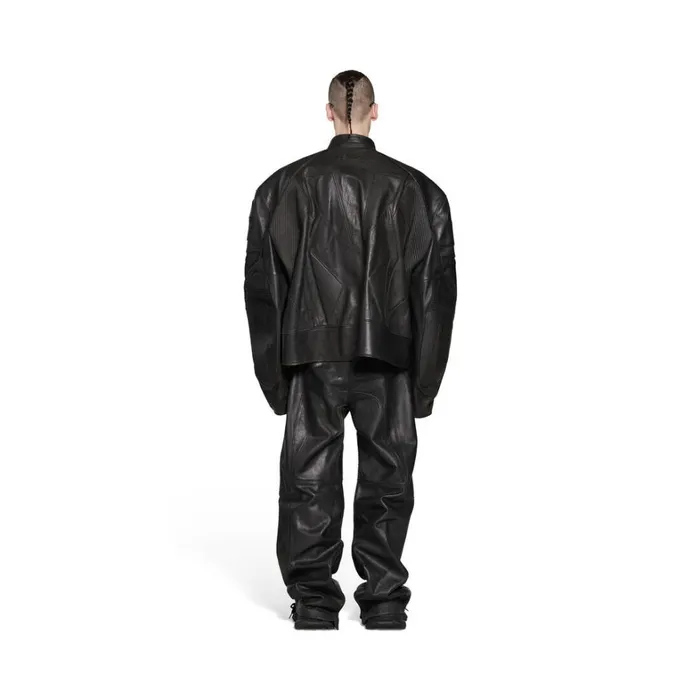Men Coats and Jackets Balenciaga Oversized Biker Jacket In Black