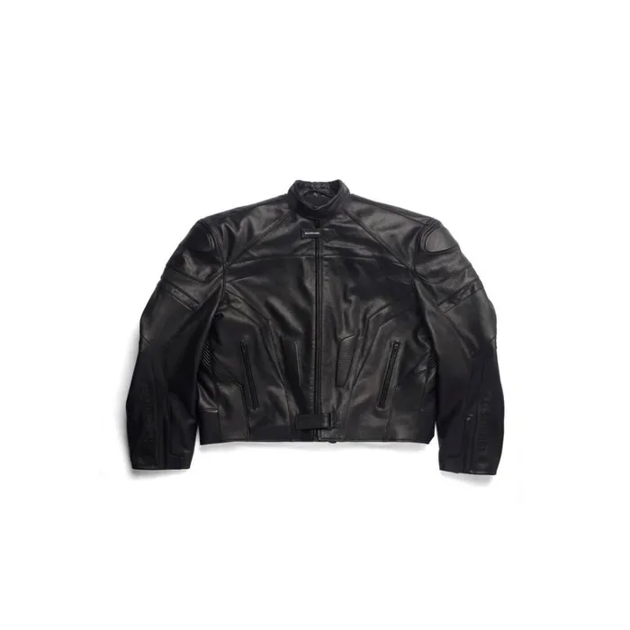 Men Coats and Jackets Balenciaga Oversized Biker Jacket In Black