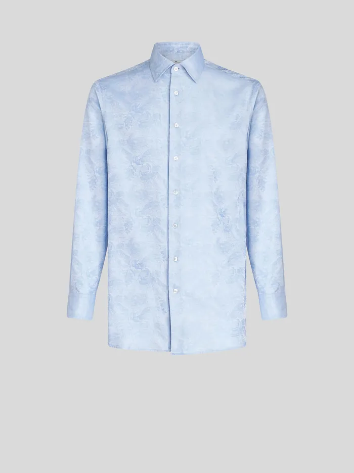 Men Cotton Jacquard Shirt Etro Shirts