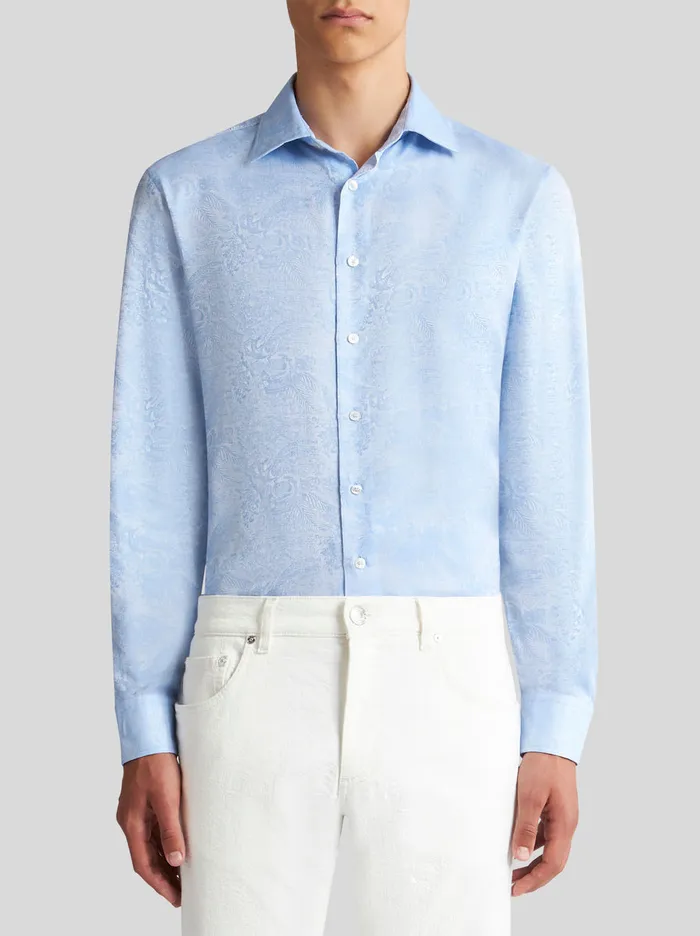 Men Cotton Jacquard Shirt Etro Shirts