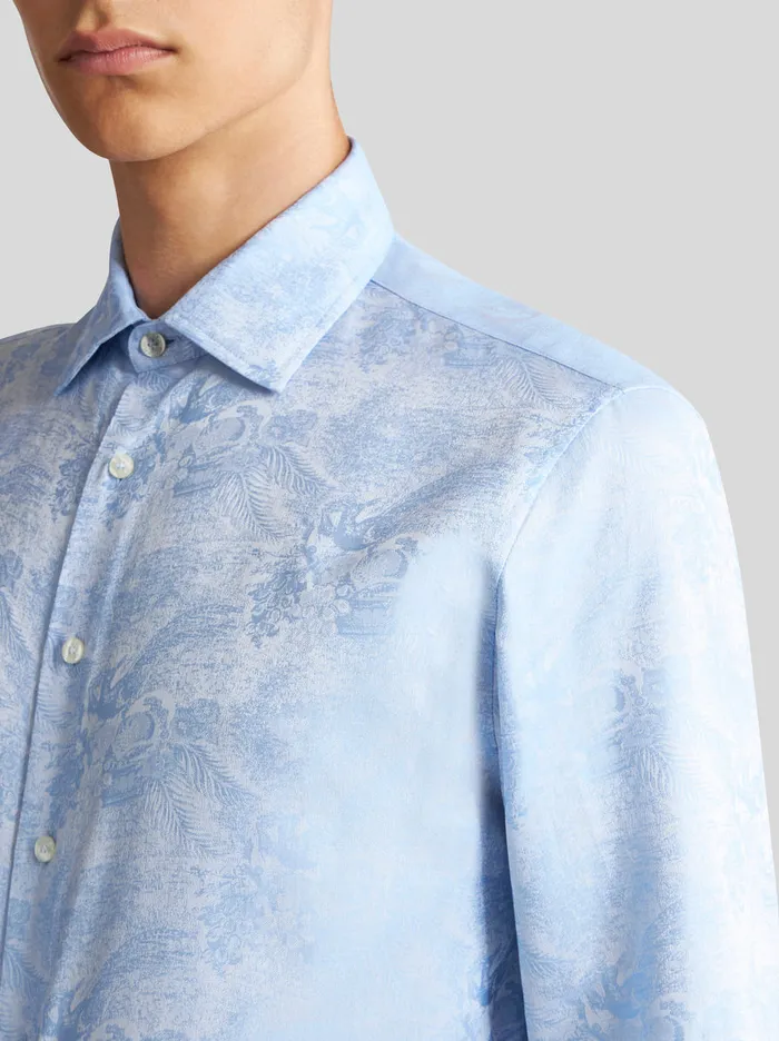 Men Cotton Jacquard Shirt Etro Shirts