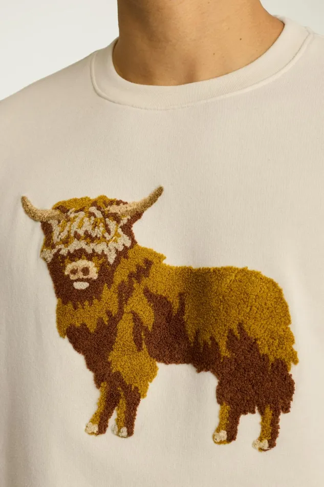 Men Critter Supersoft Fleece Crew Emo Cow Bonobos Sweatshirts and Hoodies
