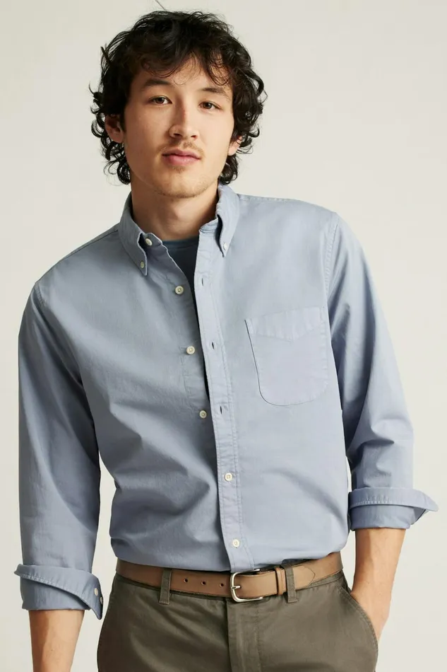 Men Everyday Bedford Shirt Dusty Blue Bonobos Casual Shirts