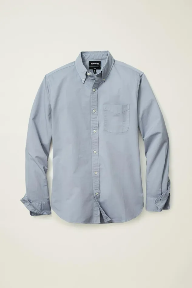Men Everyday Bedford Shirt Dusty Blue Bonobos Casual Shirts