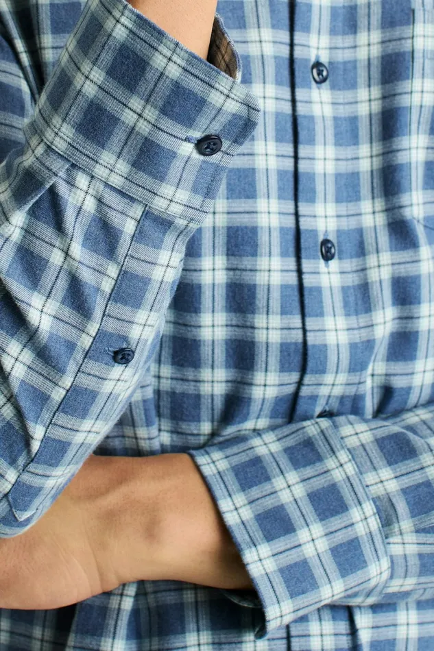 Men Everyday Lightweight Flannel Shirt Nomad Plaid Bonobos Casual Shirts