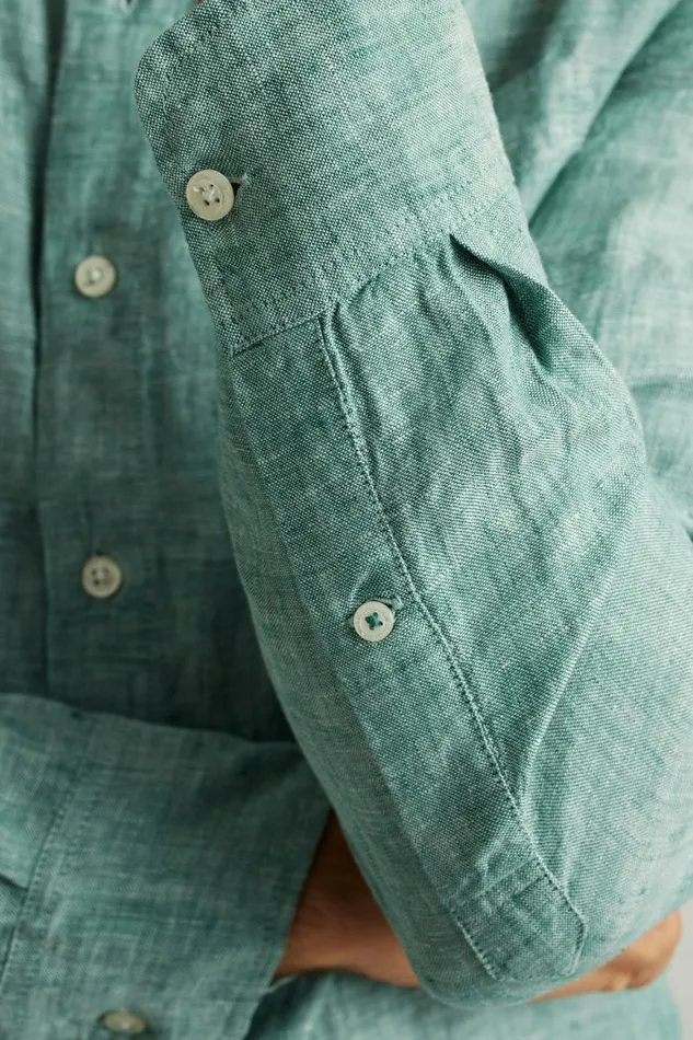 Men Everyday Linen Shirt Kale Green Bonobos Casual Shirts