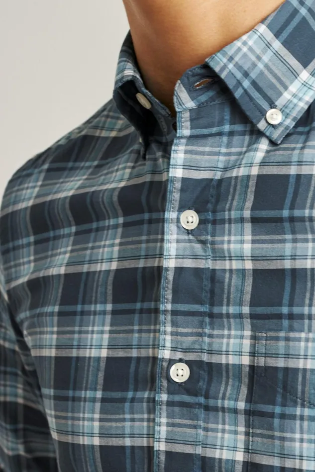 Men Everyday Shirt Breezy Blue Plaid Bonobos Casual Shirts