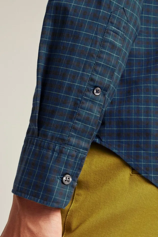 Men Everyday Shirt Navy Pine Plaid Bonobos Casual Shirts