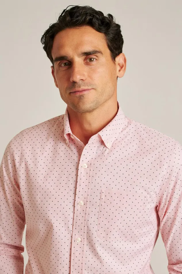 Men Everyday Shirt Spiced Coral Pond Dot Bonobos Casual Shirts