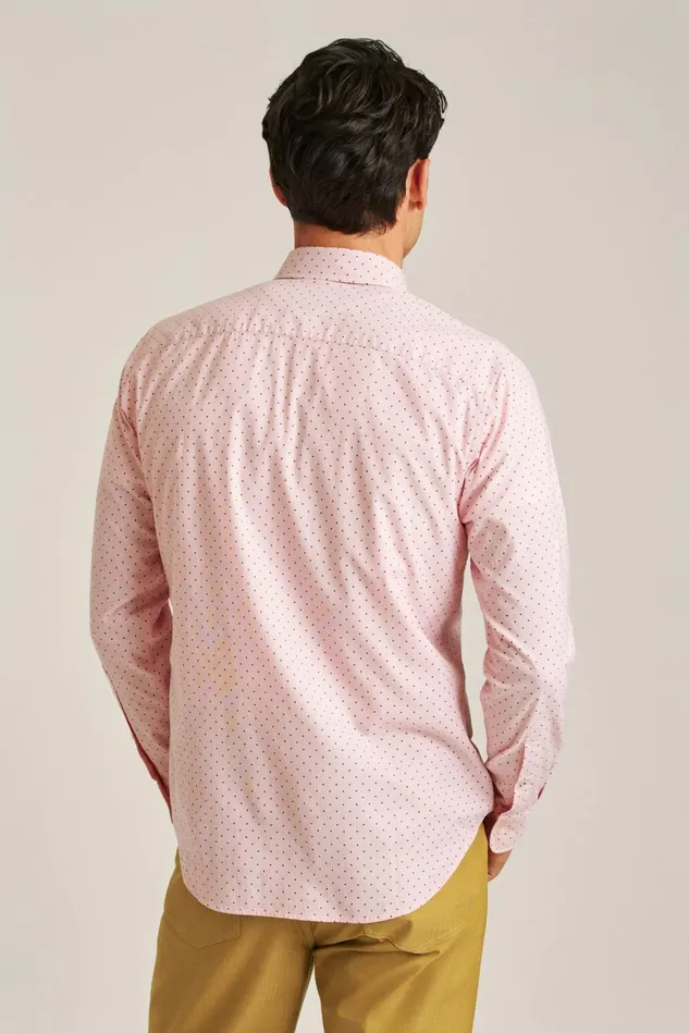 Men Everyday Shirt Spiced Coral Pond Dot Bonobos Casual Shirts