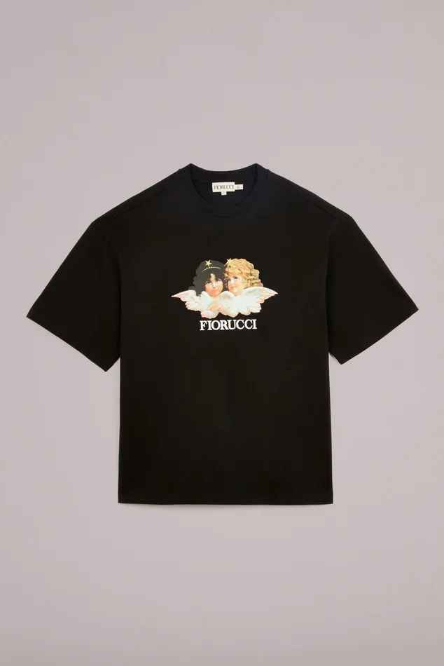 Men Fiorucci TShirts and Tops Angels TShirt Black Men Fiorucci TShirts and Tops Angels TShirt Black