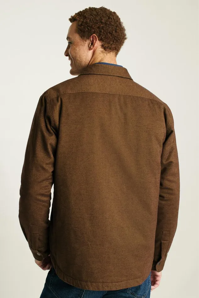 Men Flannel Quilted Jacket Rust Twill Dobby Bonobos Overshirts