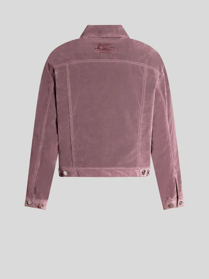 Men Flocked Denim Jacket Etro Coats And Outerwear