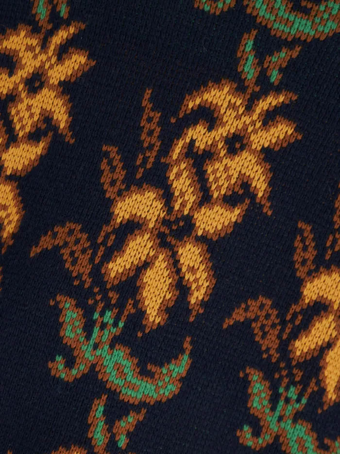 Men Floral Oversize Round Neck Jumper Etro Knitwear