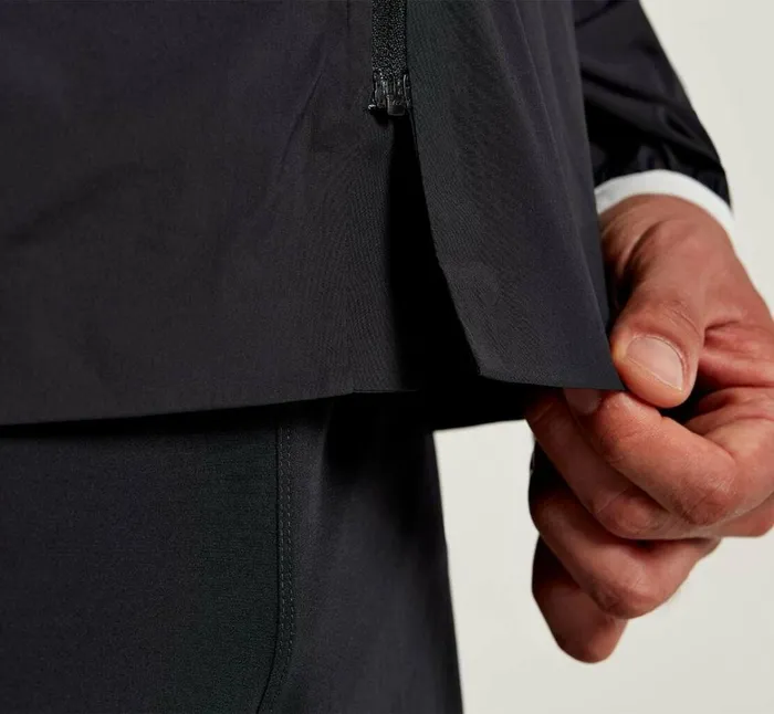 Men FullZip Wind Jacket Black HOKA ONE ONE Outerwear