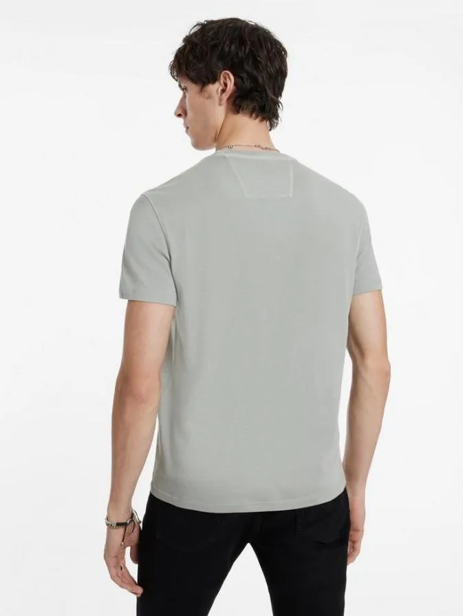 Men Graphic Tees John Varvatos PHOTO EMBROIDERY TEE Belugawhite