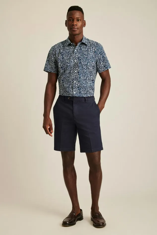 Men Italian Stretch Chino Shorts Maritime Blue Bonobos Chino Shorts