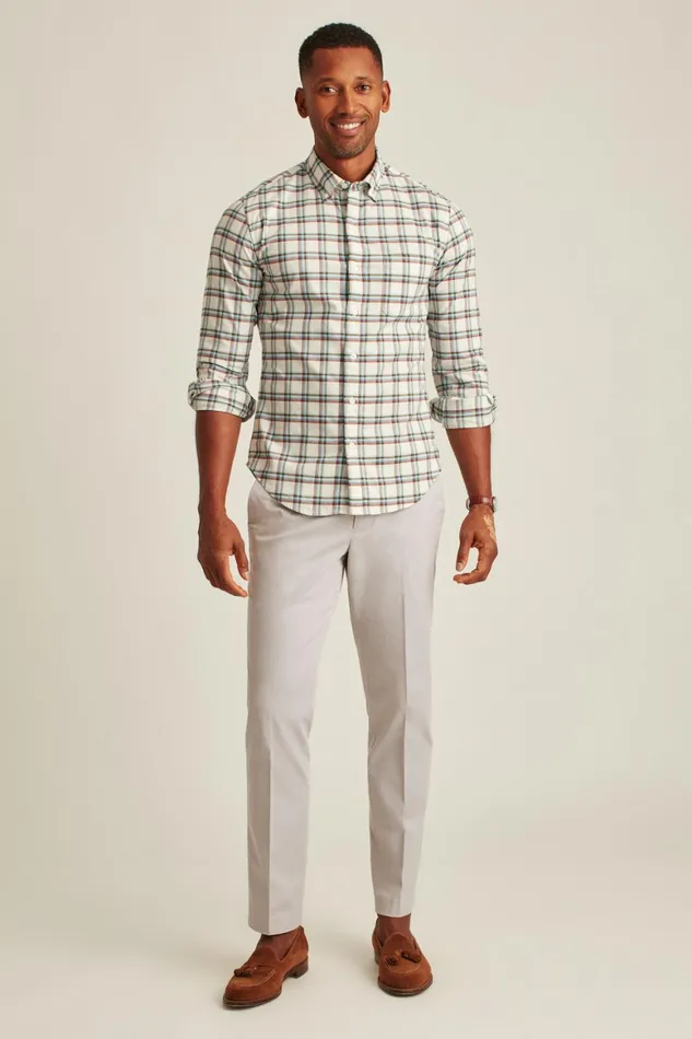 Men Italian Stretch Chinos Silver Mist Bonobos Chinos