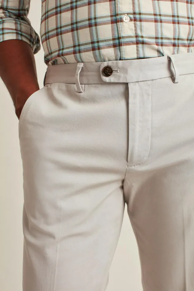 Men Italian Stretch Chinos Silver Mist Bonobos Chinos