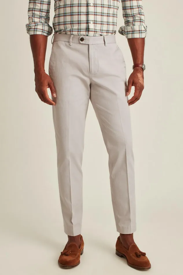 Men Italian Stretch Chinos Silver Mist Bonobos Chinos